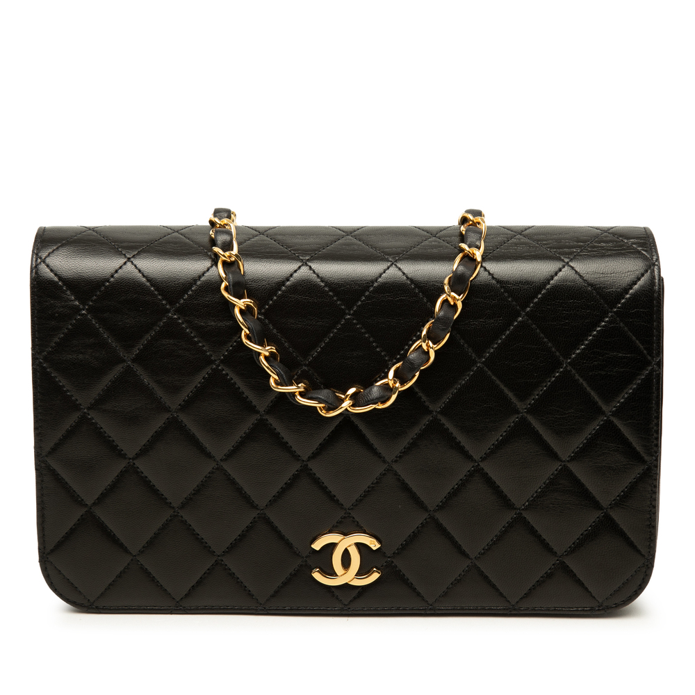 Pre-Loved Chanel CC Quilted Lambskin Full Single Flap